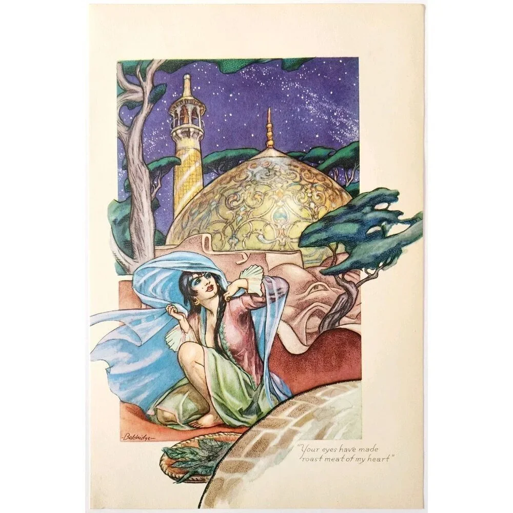 1937 Sexy Persian Woman Art Hajji Baba Of Cyrus Baldridge Plate Print DWSS22 - Picture 2 of 2